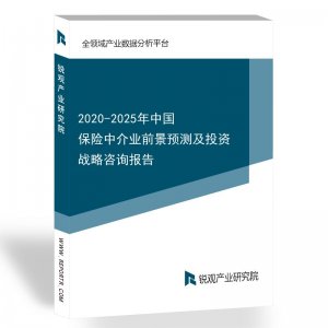 2020-2025年中国保险中介业前景预测及投资战略咨