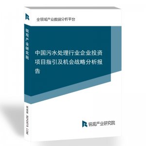 中国污水处理行业企业投资项目指引及机会战略