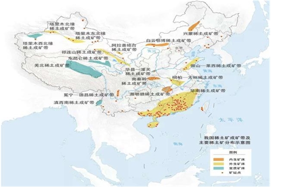 中国稀土资源分布及各省稀土资源分布情况一览