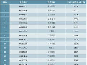 2020年中国上市公司研发专利数量排行榜（TOP100）