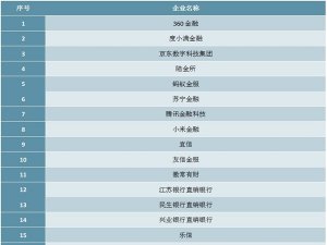 2020年胡润新金融50强排行榜